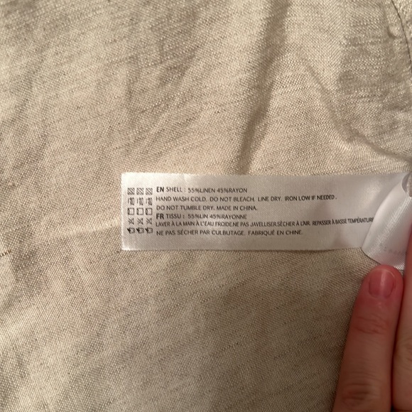 Beige linen crop top - Picture 3 of 5